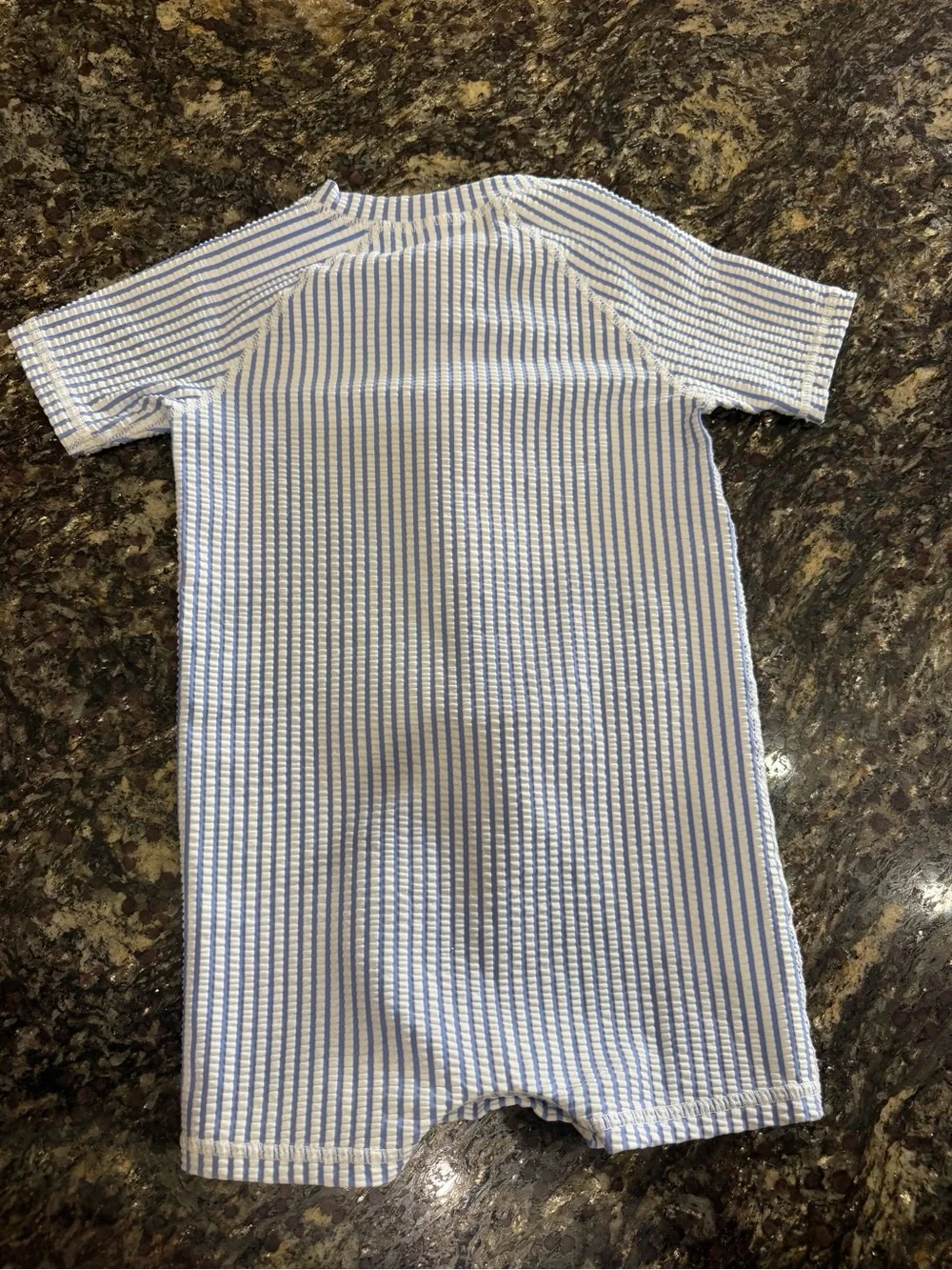 Rugged Butts Periwinkle Blue Seersucker Swimsuit 12-18 months